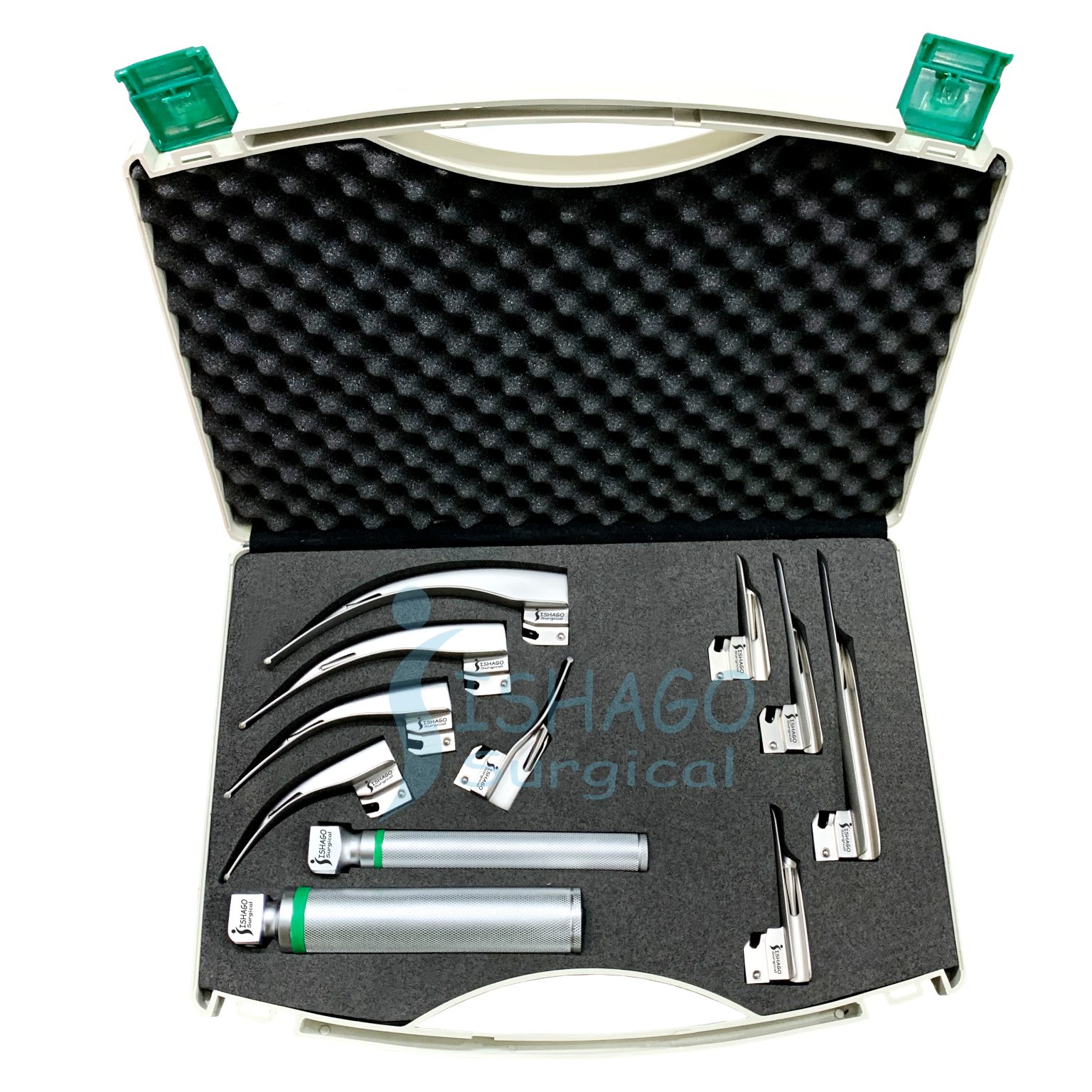 Fiber Optic Laryngoscope Adult and Pediatric Set ISHAGO SURGICAL